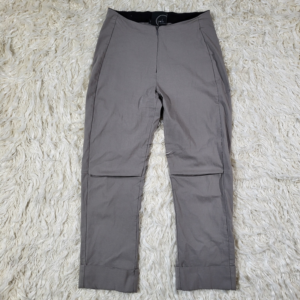 Porto San Francisco Size 1 / Small Grey Front Zip Cuffed Stretch Vespa Pants